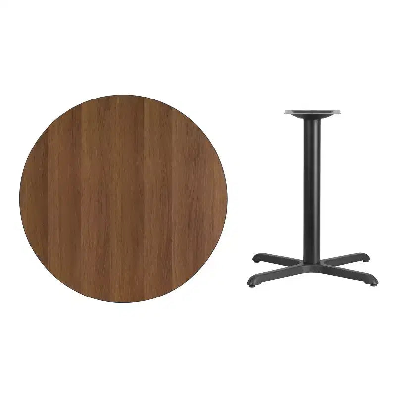 Plateau de table rond stratifié Flash Furniture de 36 po avec base de 30 po x 30 po de hauteur de table