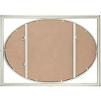Miroir mural de courtoisie rectangulaire Uttermost Akita, biseauté moderne, cadre en métal nickel brossé, 61 cm de large pour salle de bain, chambre, salon, entrée, bureau