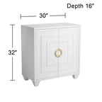 55 Downing Street Bertolli Armoire d'appoint moderne de luxe blanche de 76 cm