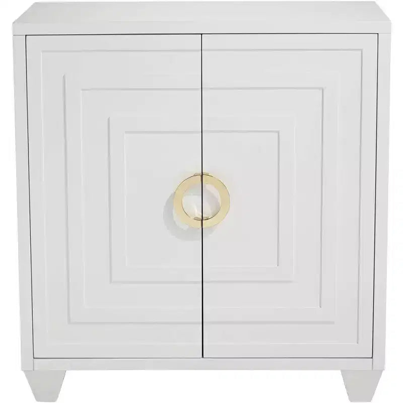 55 Downing Street Bertolli Armoire d'appoint moderne de luxe blanche de 76 cm