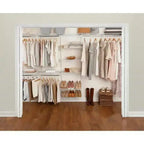 Kit de rangement pour placard en fil métallique blanc Rubbermaid FastTrack, configuration de 1,8 m à 3 m de large