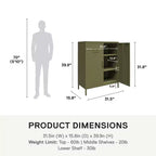 Meuble de rangement casier en métal 2 portes Shadwick RealRooms