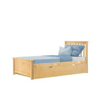 Lit jumeau Max & Lily avec lit gigogne, lit plateforme classique en bois massif avec rangement