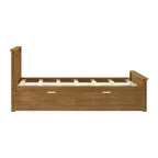 Lit jumeau Max & Lily avec lit gigogne, lit plateforme classique en bois massif avec rangement