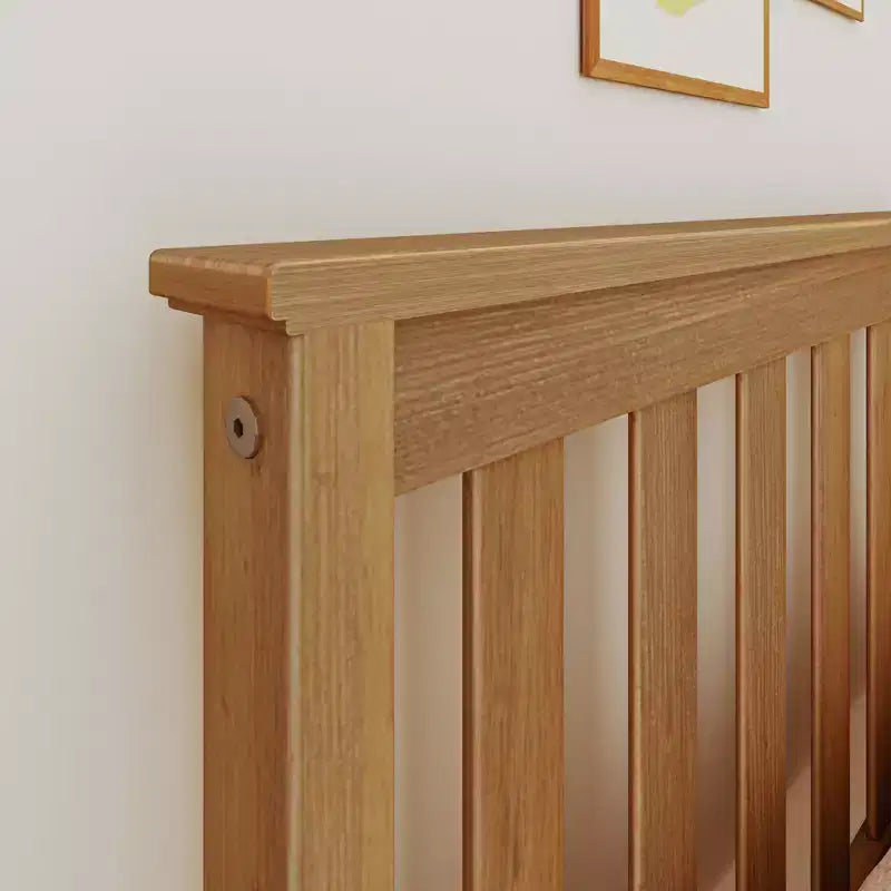 Lit jumeau Max & Lily avec lit gigogne, lit plateforme classique en bois massif avec rangement