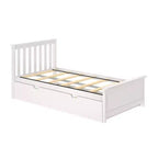 Lit jumeau Max & Lily avec lit gigogne, lit plateforme classique en bois massif avec rangement