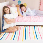 Lit jumeau Max & Lily avec lit gigogne, lit plateforme classique en bois massif avec rangement