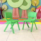 Lot de 2 chaises d'écolier empilables en plastique Flash Furniture, hauteur d'assise 39,5 cm