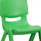 Lot de 2 chaises d'écolier empilables en plastique Flash Furniture, hauteur d'assise 39,5 cm