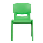 Lot de 2 chaises d'écolier empilables en plastique Flash Furniture, hauteur d'assise 39,5 cm