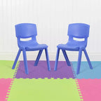 Lot de 2 chaises d'écolier empilables en plastique Flash Furniture, hauteur d'assise 39,5 cm