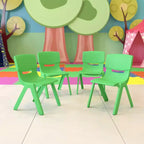 Flash Furniture Lot de 4 Chaises d'école empilables en plastique, hauteur d'assise 30,5 cm