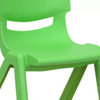 Flash Furniture Lot de 4 Chaises d'école empilables en plastique, hauteur d'assise 30,5 cm