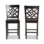 Lot de 2 tabourets de bar hauteur comptoir Nicolette en bois - Baxton Studio