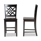 Lot de 2 tabourets de bar hauteur comptoir Nicolette en bois - Baxton Studio