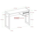Bureau d'écriture bicolore Claudine Chic avec tiroir rainuré - Saracina Home