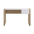 Bureau d'écriture bicolore Claudine Chic avec tiroir rainuré - Saracina Home