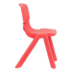 Emma et Oliver Lot de 2 chaises d'école empilables en plastique avec assise de 39,4 cm