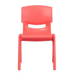Emma et Oliver Lot de 2 chaises d'école empilables en plastique avec assise de 39,4 cm