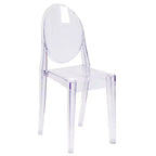 Emma and Oliver Ghost Side Chair in Transparent Crystal