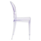 Chaise latérale Ghost Emma et Oliver en cristal transparent