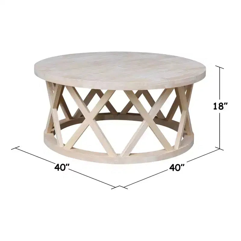 Table basse ronde Ceylon 40 po – International Concepts