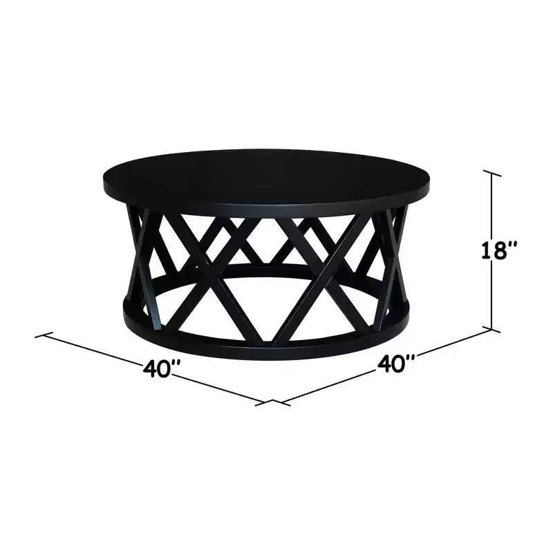 Table basse ronde Ceylon 40 po – International Concepts