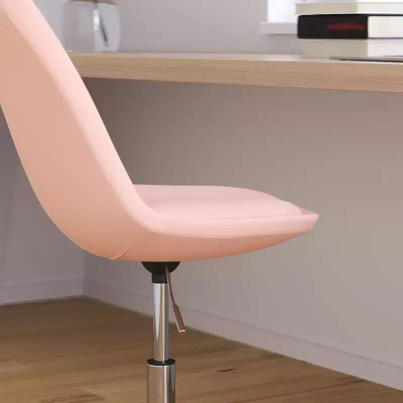 Chaise de bureau pivotante Merrick Lane avec assise pivotante réglable en hauteur, revêtement élégant