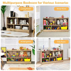 Costway Meuble de Rangement pour Enfants avec 5 Cubes, Bibliothèque, Rangement de Jouets, pour Chambres d'Enfants, Salles de Classe