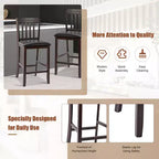 Lot de 2 tabourets de bar Costway, hauteur comptoir avec assise en cuir PU - Expresso