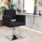 Chaise de salon Costway pour coiffeur Chaise de barbier hydraulique pivotante réglable