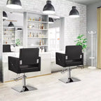 Chaise de salon Costway pour coiffeur Chaise de barbier hydraulique pivotante réglable