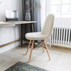 Emma et Oliver Dorset - Fauteuil d'appoint en similicuir d'agneau avec pieds en bois de hêtre pour salon, chambre à coucher, dortoir et plus encore