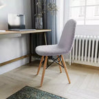 Emma et Oliver Dorset - Fauteuil d'appoint en similicuir d'agneau avec pieds en bois de hêtre pour salon, chambre à coucher, dortoir et plus encore