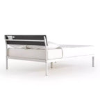 Lit plateforme Best Price Mattress Kera en métal avec tête de lit capitonnée inclinée