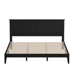 Lit plateforme en bois massif de style campagnard Glenwillow Home
