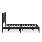 Lit plateforme en bois massif de style campagnard Glenwillow Home