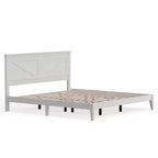 Lit plateforme en bois massif de style campagnard Glenwillow Home