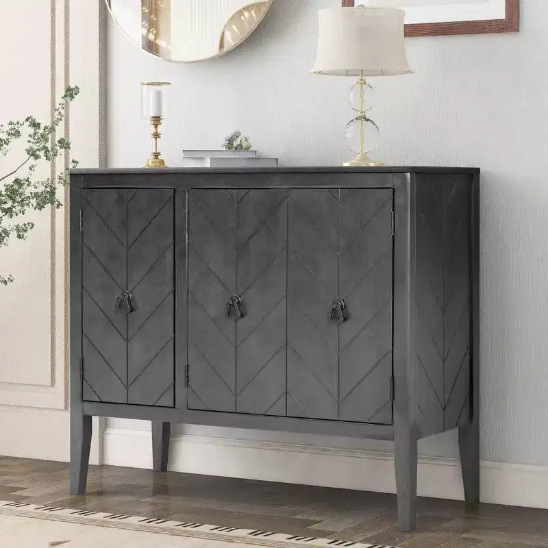 Meuble de rangement d'appoint avec étagère réglable-ModernLuxe