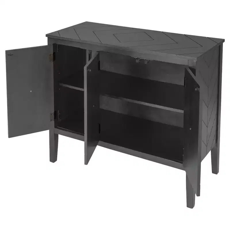 Meuble de rangement d'appoint avec étagère réglable-ModernLuxe
