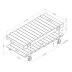 Ensemble de 2 tables basses industrielles Huntingdale - miBasics
