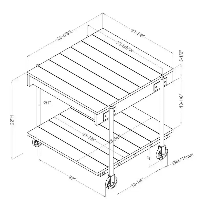 Ensemble de 2 tables basses industrielles Huntingdale - miBasics