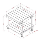 Ensemble de 2 tables basses industrielles Huntingdale - miBasics