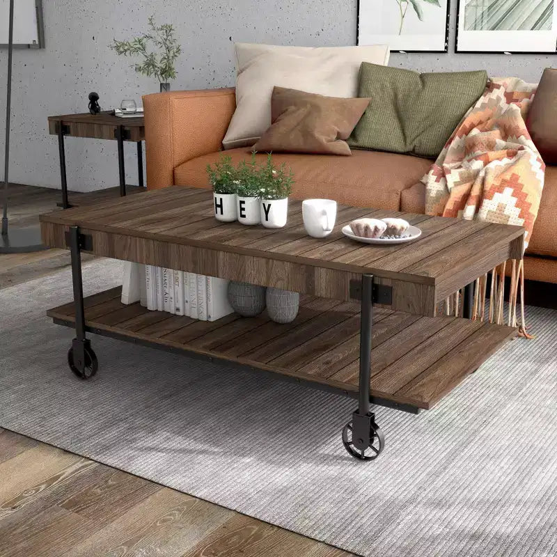 Ensemble de 2 tables basses industrielles Huntingdale - miBasics