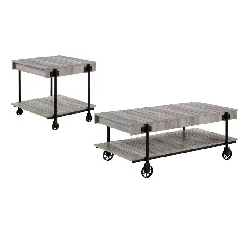 Ensemble de 2 tables basses industrielles Huntingdale - miBasics