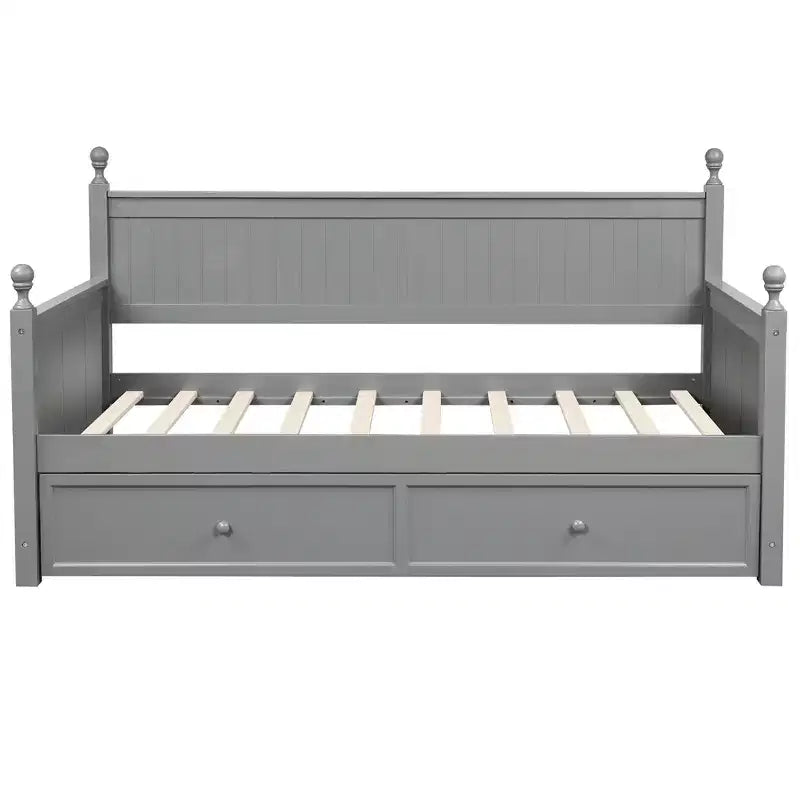 Lit de repos double en bois avec lit gigogne - ModernLuxe