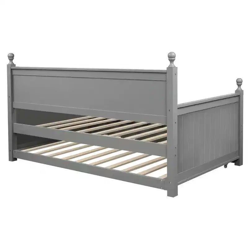 Lit de repos double en bois avec lit gigogne - ModernLuxe