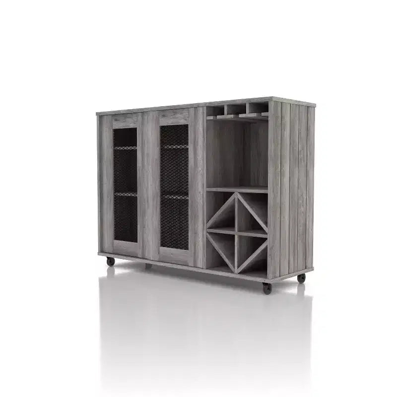 24/7 Shop At Home Carmelia Industrial Inspired Sliding Door Buffet