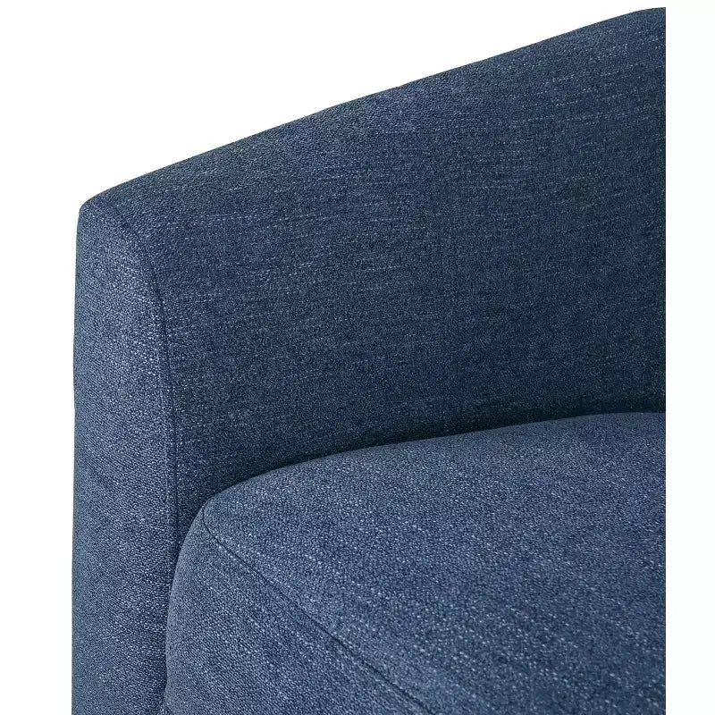 Fauteuil tonneau rembourré en bois Liria pour salon avec piètement pivotant en métal | ART OF LIVING DESIGNS