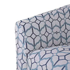 Fauteuil tonneau rembourré en bois Liria pour salon avec piètement pivotant en métal | ART OF LIVING DESIGNS